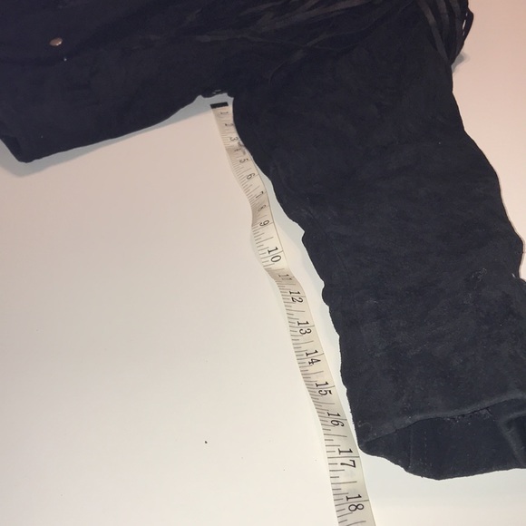 GIII Leather Fringed Jacket Black Size Medium Western Show Jacket - Picture 7 of 11